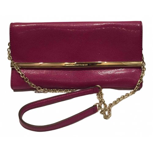 Pre-owned Diane Von Furstenberg Leather Handbag In Purple