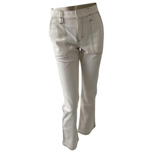 Pre-owned Chloé Straight Pants In White