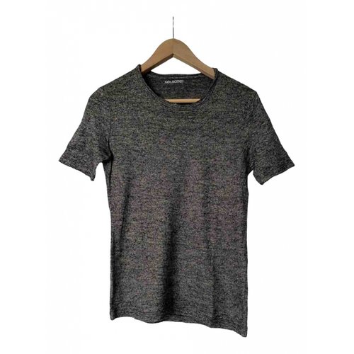Pre-owned Neil Barrett Linen T-shirt In Grey