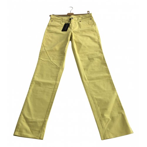 Pre-owned Gucci Slim Pants In Yellow