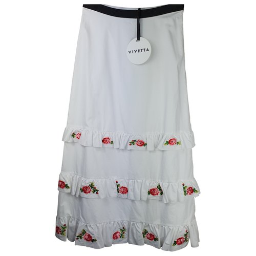 Pre-owned Vivetta Mid-length Skirt In White