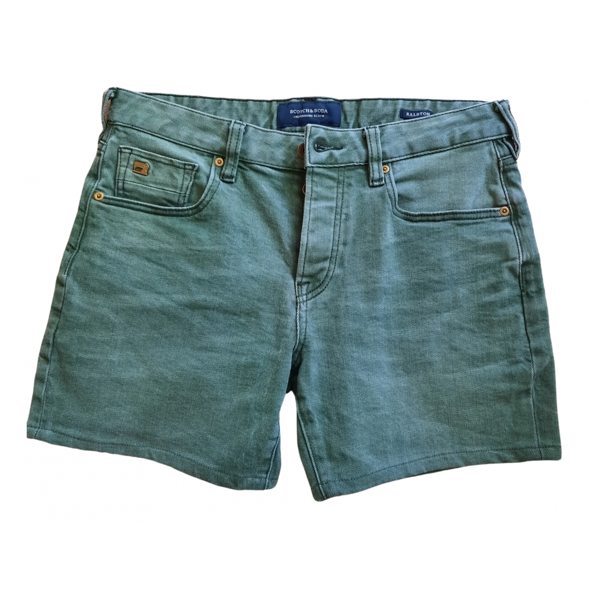 \u0026 Soda Green Denim - Jeans Shorts 