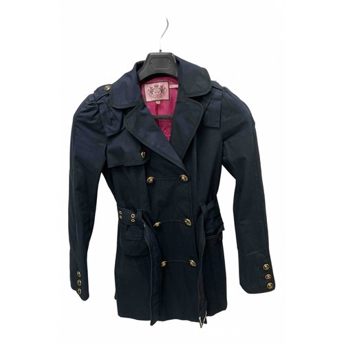 Pre-owned Juicy Couture Trench Coat In Navy