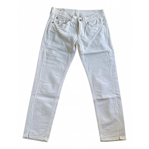 Pre-owned Dondup Straight Jeans In White