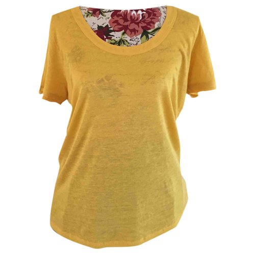 Pre-owned Marella Linen T-shirt In Yellow