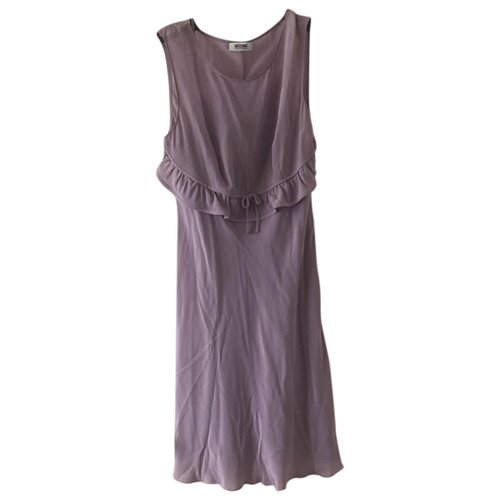 Pre-owned Moschino Cheap And Chic Silk Mid-length Dress In Purple
