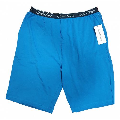 Pre-owned Calvin Klein Turquoise Cotton Shorts