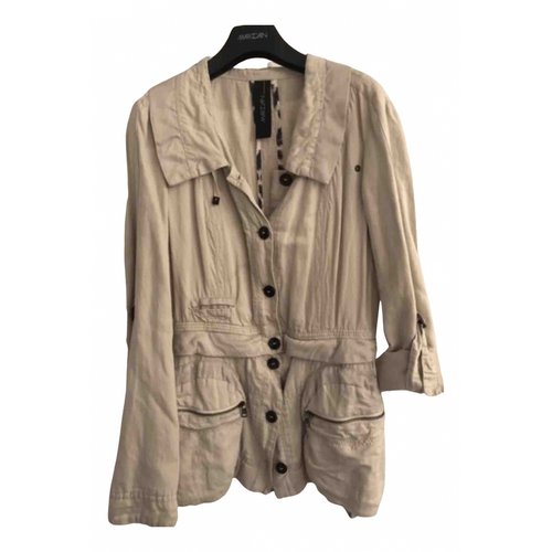 Pre-owned Marc Cain Linen Jacket In Beige