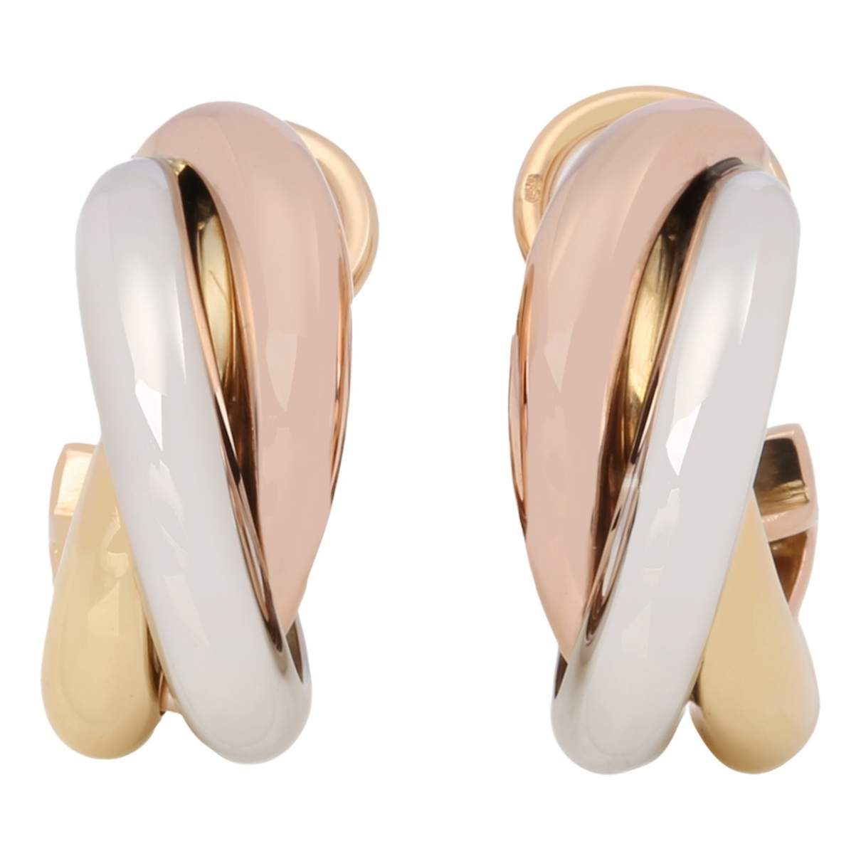Pre-owned Cartier Trinity Earrings In 