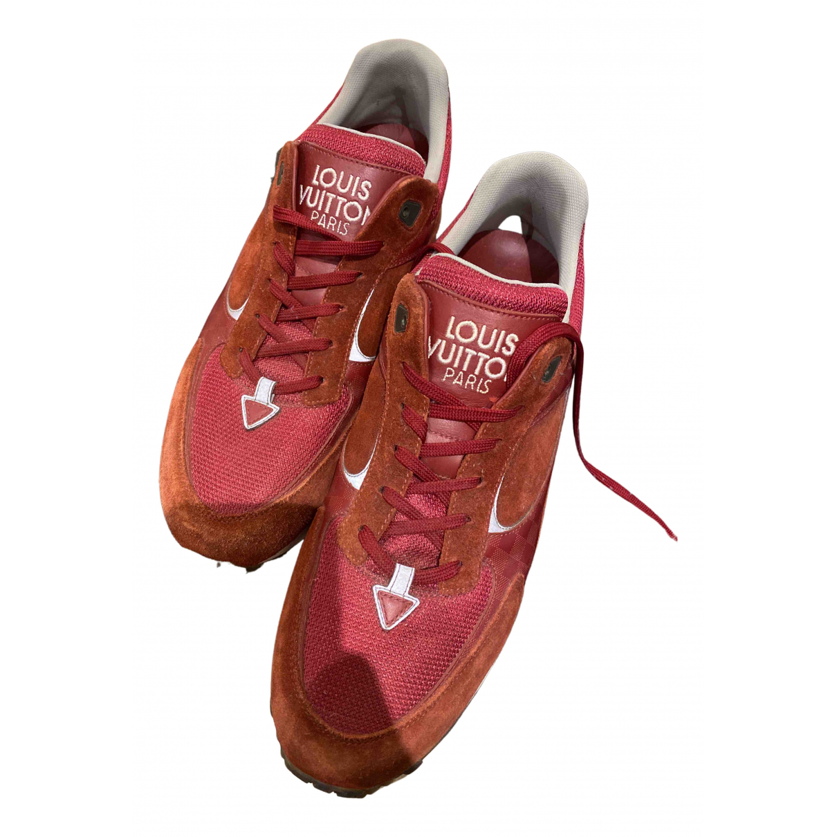 Pre-owned Louis Vuitton Lv Runner Active Low Trainers In Red | ModeSens