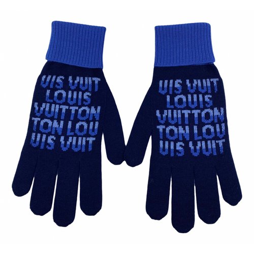 Pre-owned Louis Vuitton Wool Gloves In Navy