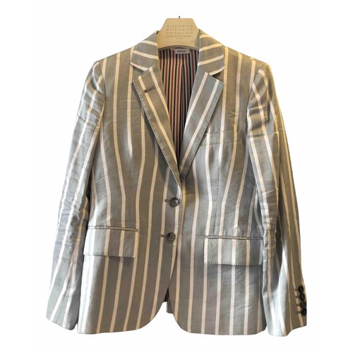 Pre-owned Thom Browne Linen Blazer In Grey