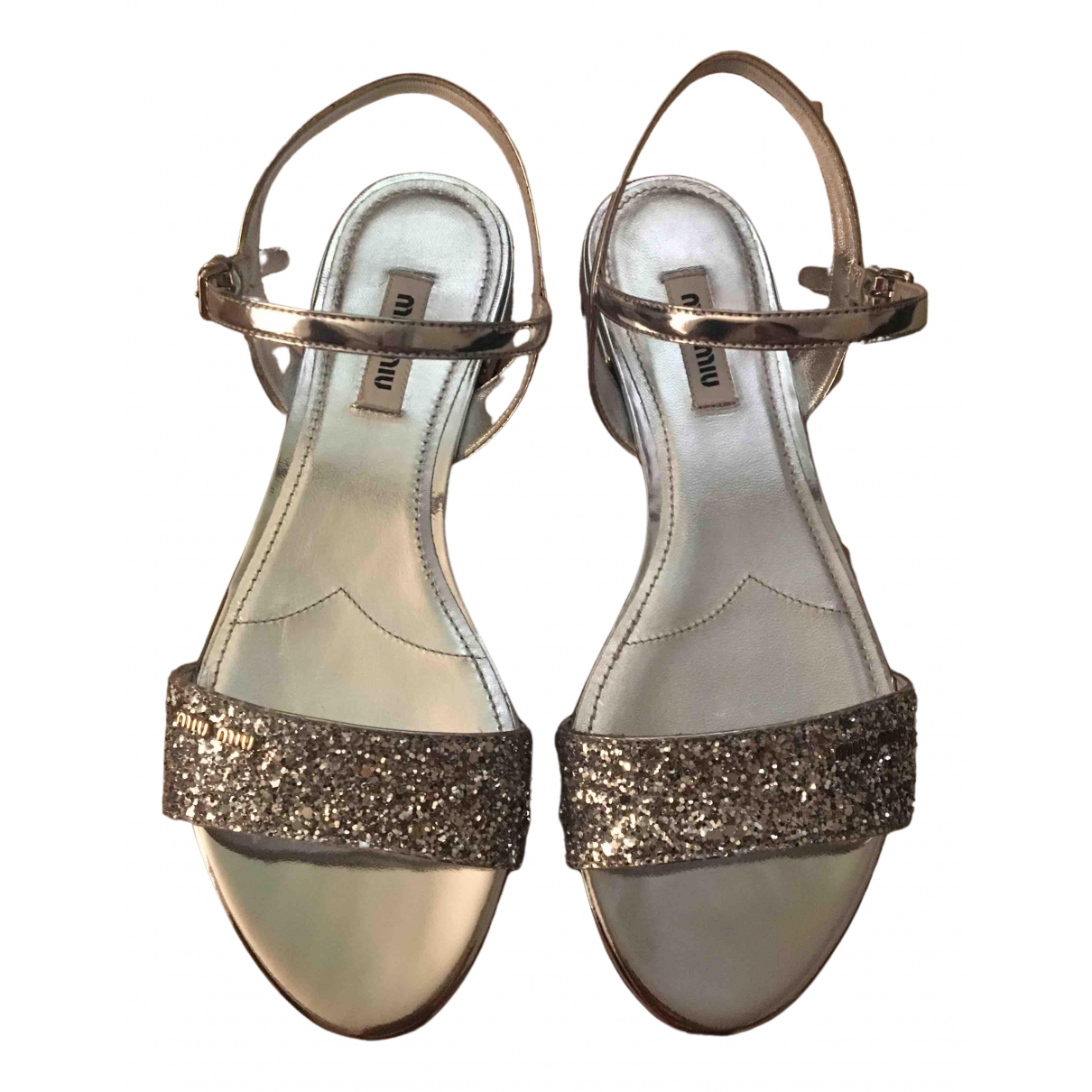 miu miu glitter sandals