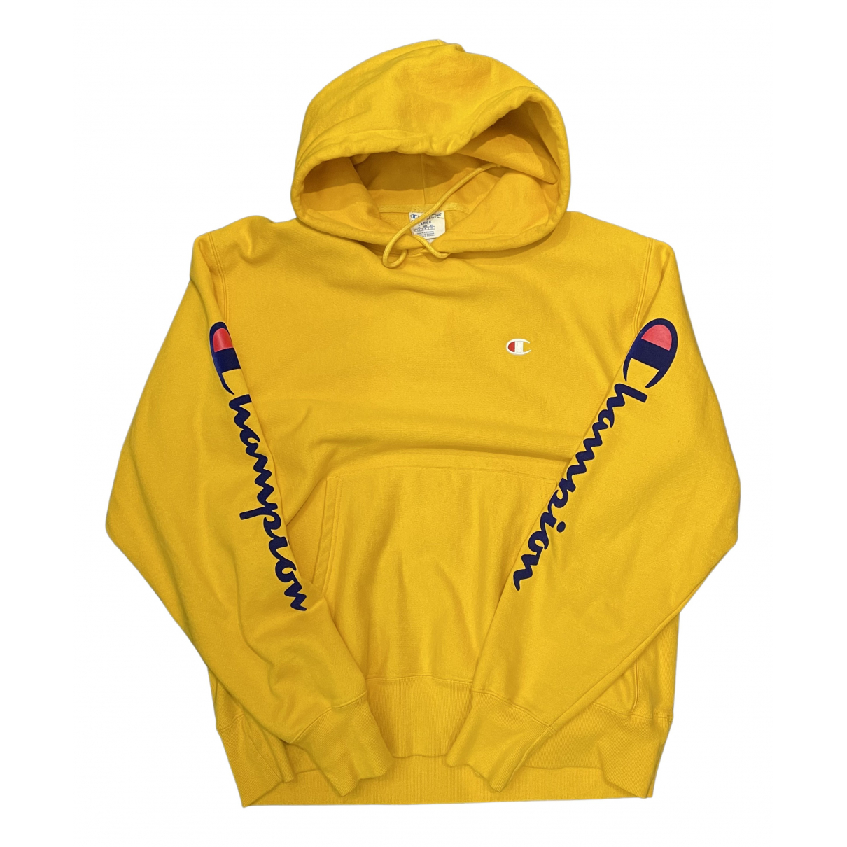 Pre-owned Champion Sweatshirt In Yellow 