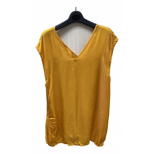 Pre-owned Dries Van Noten Silk Vest In Yellow