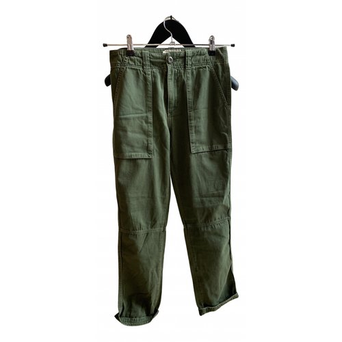 Pre-owned Current Elliott Straight Pants In Green