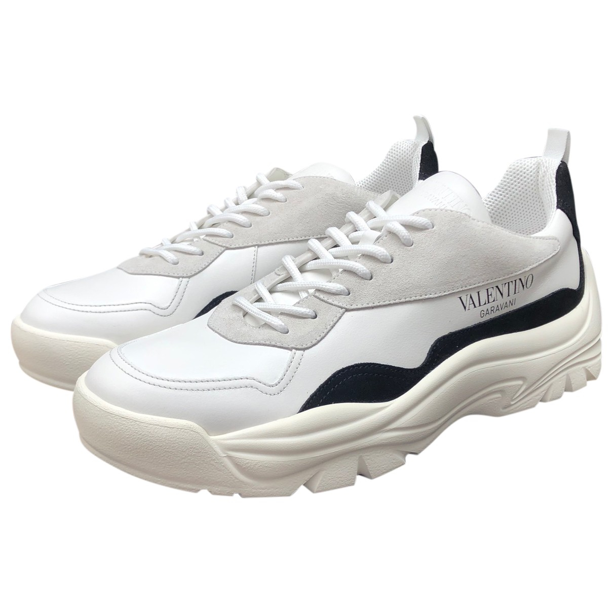 Pre-owned Valentino Garavani Gumboy Leather High Trainers In White |  ModeSens