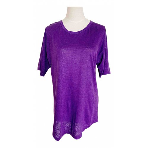 Pre-owned Isabel Marant Étoile Linen Top In Purple