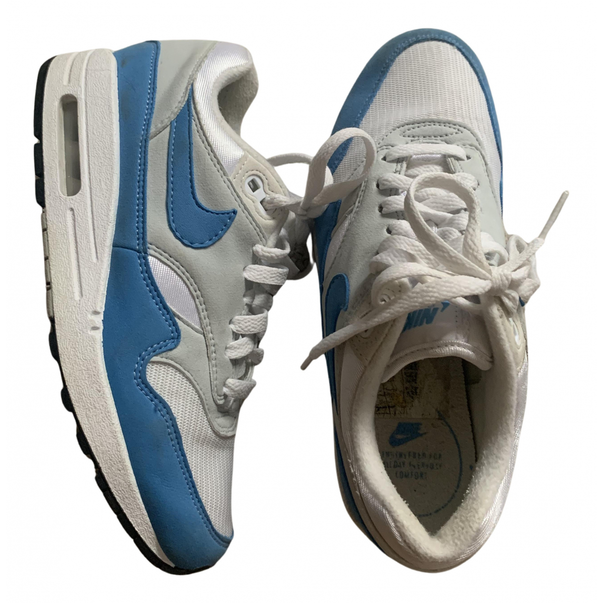 Shop Pre-owned Nike Air Max 1 Cloth Trainers In Blue