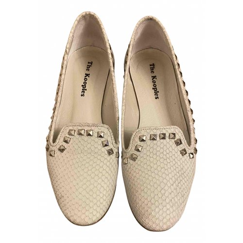 Pre-owned The Kooples Leather Flats In White