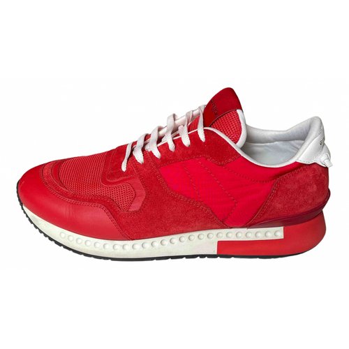 Pre-owned Givenchy Runner Active Leather Low Trainers In Red