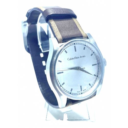 Pre-owned Calvin Klein Jeans Est.1978 Watch In White