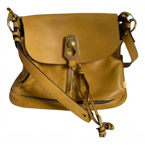 Pre-owned Chloé Owen Leather Handbag In Yellow