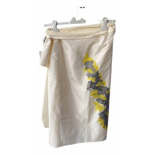 Pre-owned Y's Silk Mid-length Skirt In Beige