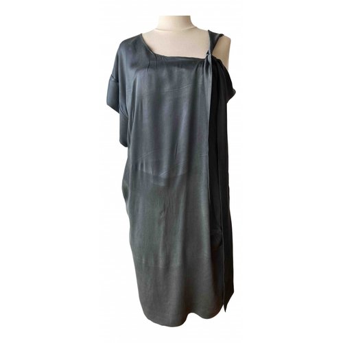 Pre-owned Sonia Rykiel Silk Mini Dress In Grey