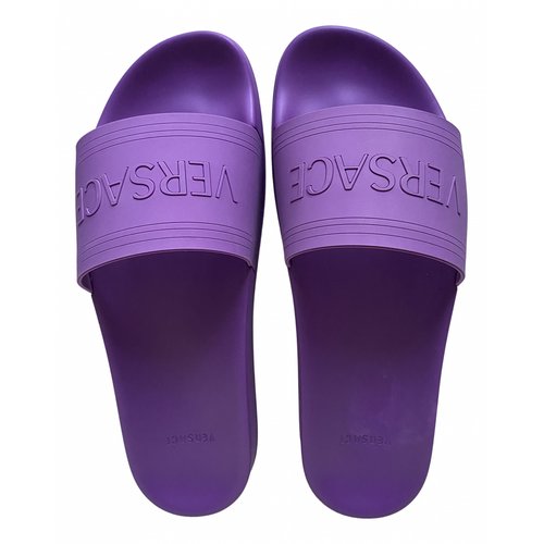 Pre-owned Versace Sandals In Purple