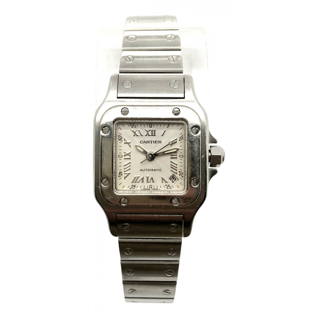Pre-owned Cartier Santos Galbã©e Watch In Silver | ModeSens