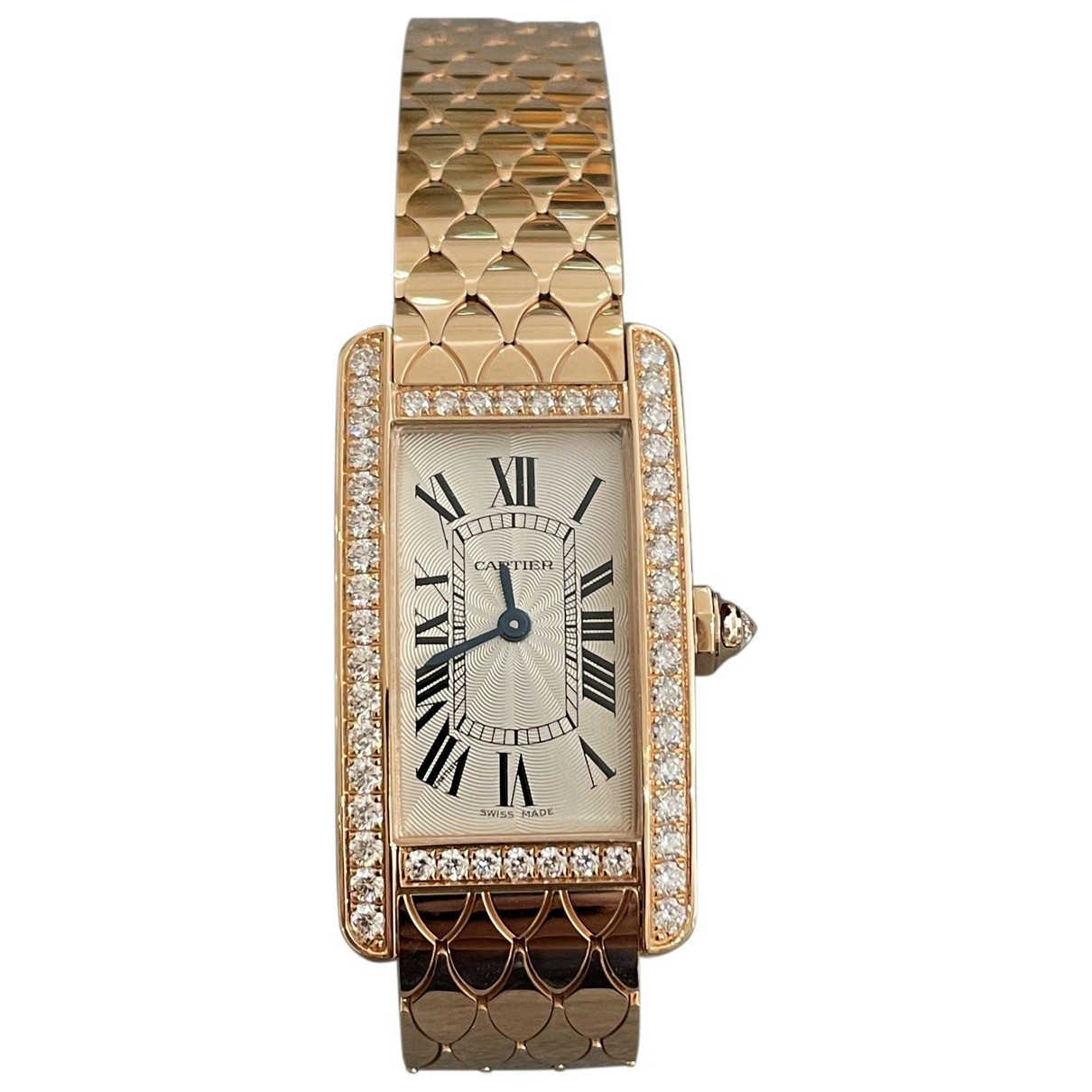Pre-owned Cartier Tank Amã©ricaine Pink Gold Watch | ModeSens