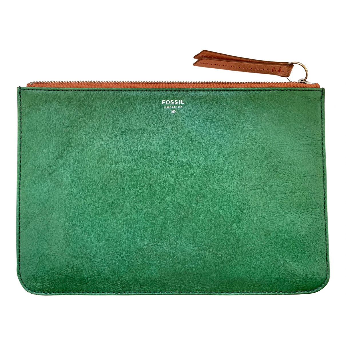 Pre-owned Fossil Leather Clutch Bag In 