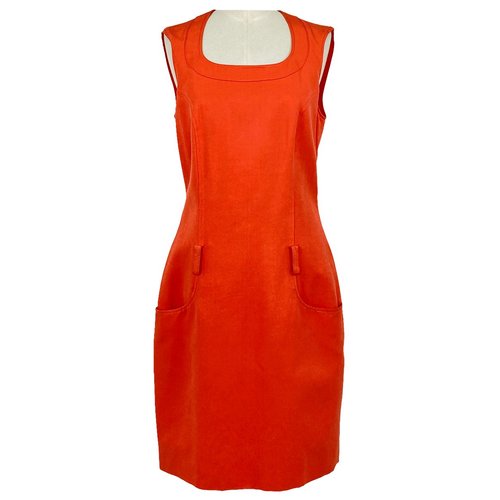 Pre-owned Christian Lacroix Mid-length Dress In Orange