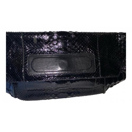 Pre-owned Rick Owens Leather Clutch Bag In Black