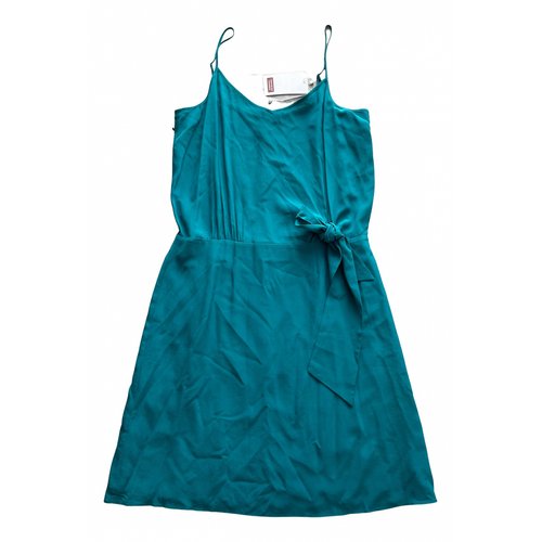 Pre-owned Comptoir Des Cotonniers Silk Mid-length Dress In Green