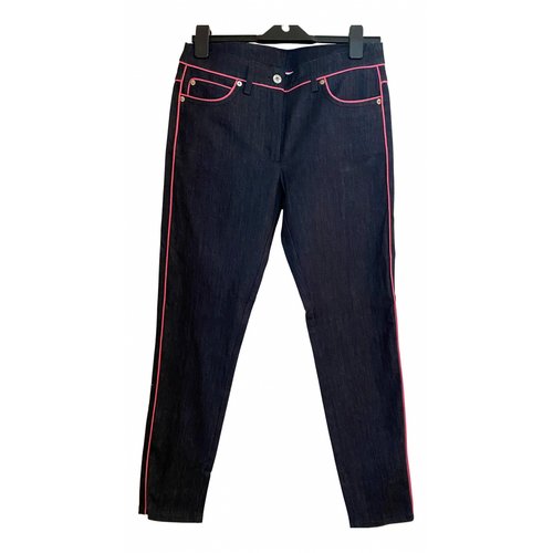 Pre-owned Moschino Slim Jeans In Navy