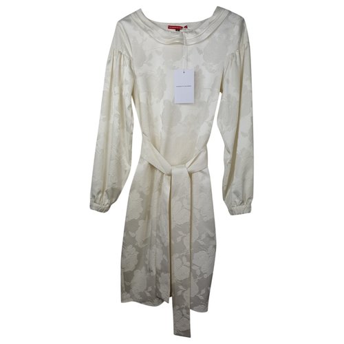 Pre-owned Roberto Musso Mid-length Dress In Ecru