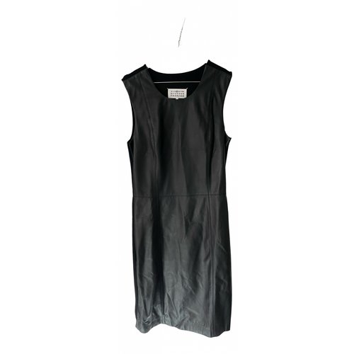 Pre-owned Maison Margiela Leather Dress In Black