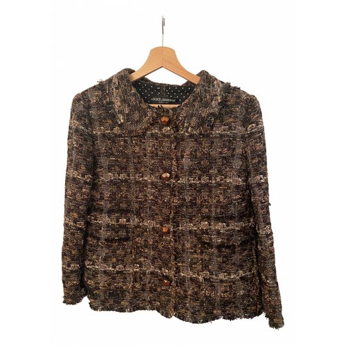 Pre-owned Dolce & Gabbana Tweed Short Vest In Multicolour