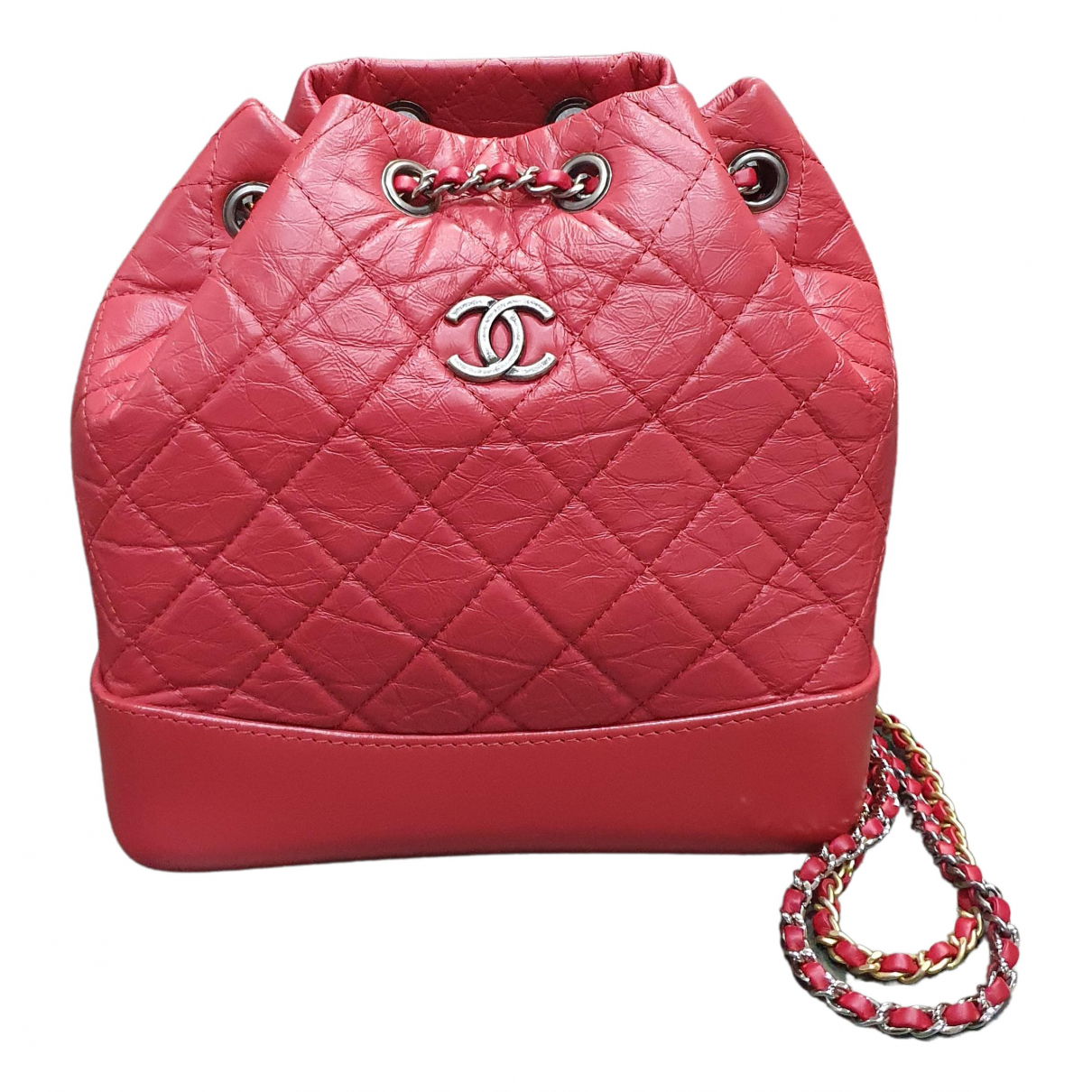 chanel gabrielle backpack red