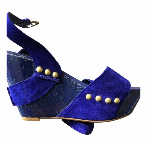 Pre-owned Ash Leather Sandals In Blue