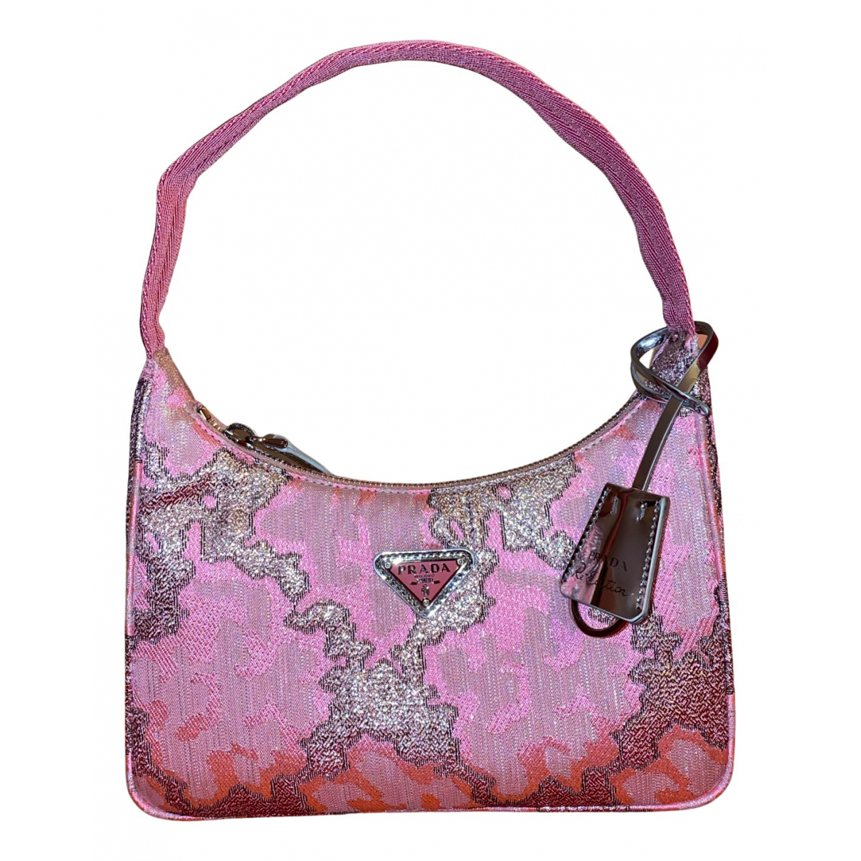 Pre-owned Prada Re-edition 2000 Cloth Handbag In Pink | ModeSens