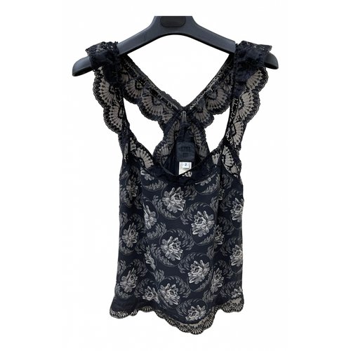 Pre-owned Anna Sui Silk Vest In Black