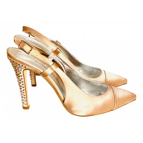 Pre-owned Alessandra Rich Cloth Heels In Beige