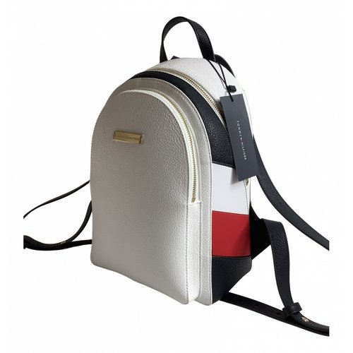 Pre-owned Tommy Hilfiger Vegan Leather Backpack In Multicolour