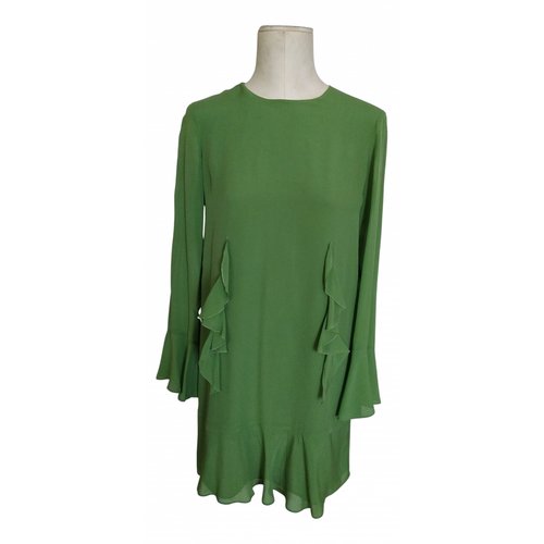 Pre-owned Moschino Cheap And Chic Silk Mini Dress In Green