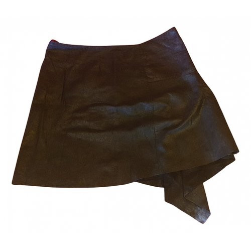 Pre-owned Emilio Pucci Pony-style Calfskin Mid-length Skirt In Black