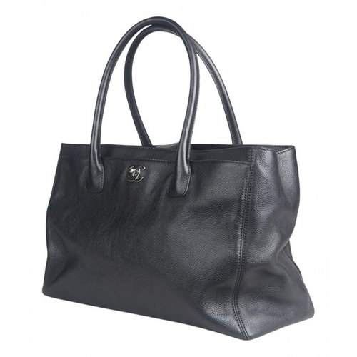 Pre-owned Chanel Executive Leather Tote In Black | ModeSens