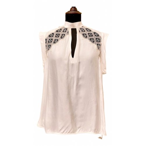 Pre-owned Sandro Blouse In White